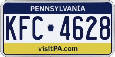 PA license plate KFC4628