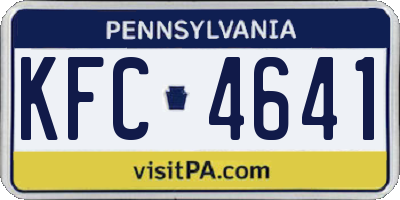 PA license plate KFC4641