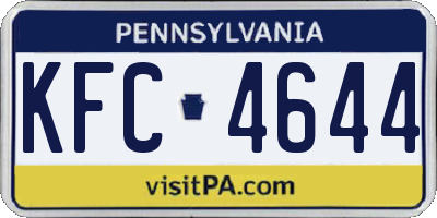 PA license plate KFC4644