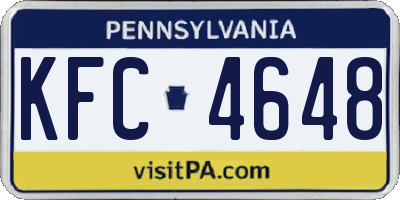PA license plate KFC4648