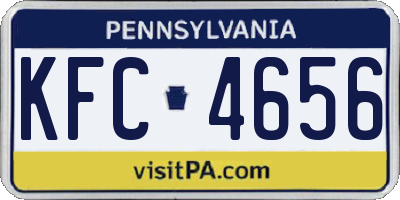 PA license plate KFC4656