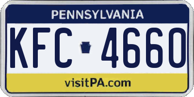 PA license plate KFC4660