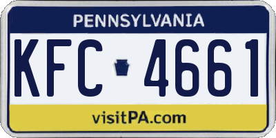 PA license plate KFC4661