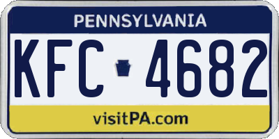 PA license plate KFC4682