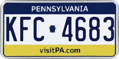 PA license plate KFC4683