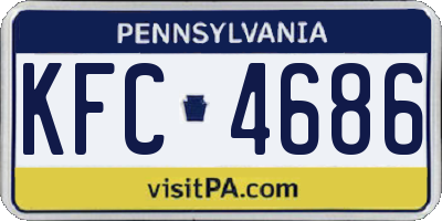 PA license plate KFC4686