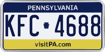 PA license plate KFC4688