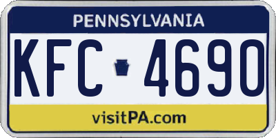 PA license plate KFC4690