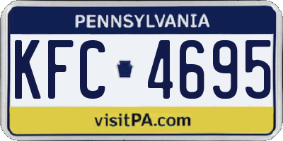 PA license plate KFC4695