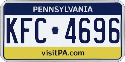 PA license plate KFC4696