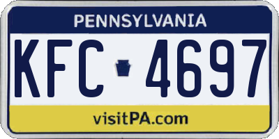 PA license plate KFC4697