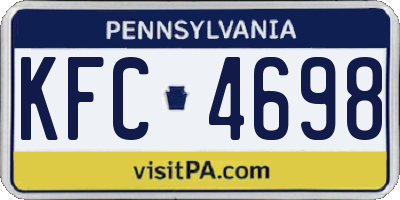 PA license plate KFC4698