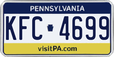 PA license plate KFC4699