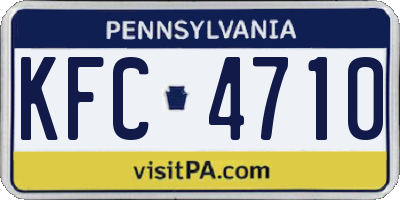 PA license plate KFC4710