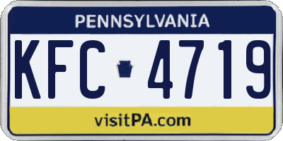 PA license plate KFC4719