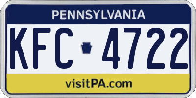 PA license plate KFC4722