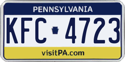 PA license plate KFC4723
