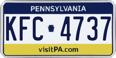 PA license plate KFC4737