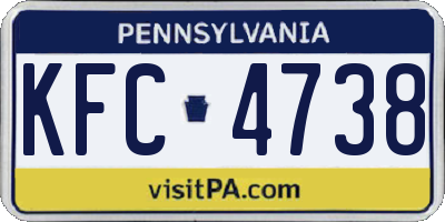 PA license plate KFC4738
