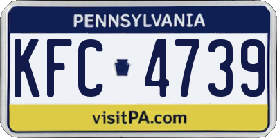 PA license plate KFC4739