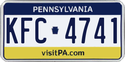 PA license plate KFC4741