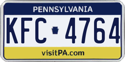 PA license plate KFC4764