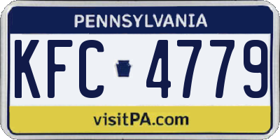 PA license plate KFC4779