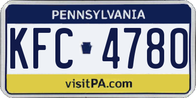 PA license plate KFC4780