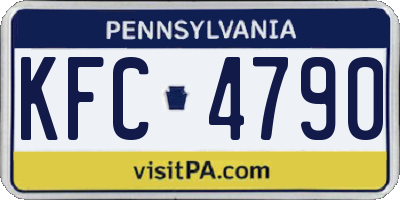 PA license plate KFC4790