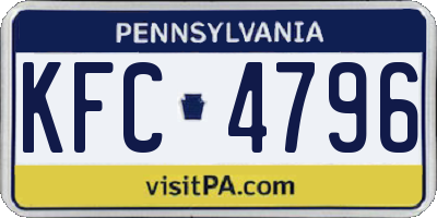 PA license plate KFC4796