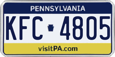PA license plate KFC4805