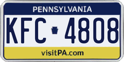 PA license plate KFC4808