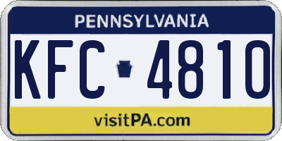 PA license plate KFC4810