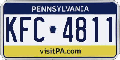 PA license plate KFC4811