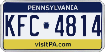 PA license plate KFC4814