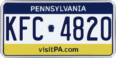 PA license plate KFC4820