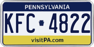PA license plate KFC4822