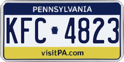 PA license plate KFC4823