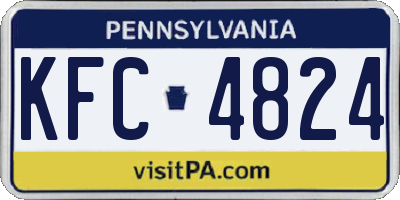 PA license plate KFC4824