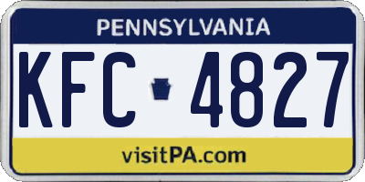 PA license plate KFC4827