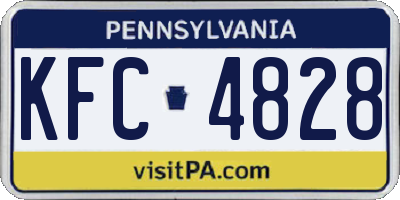 PA license plate KFC4828