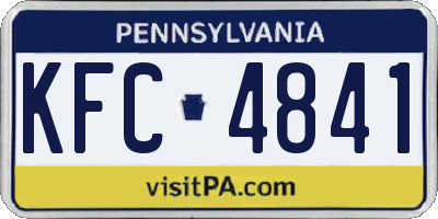 PA license plate KFC4841