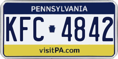 PA license plate KFC4842