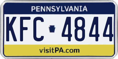PA license plate KFC4844