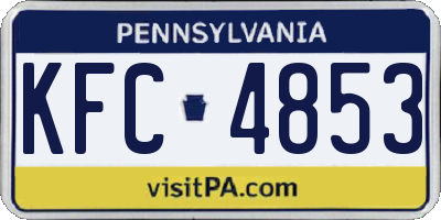 PA license plate KFC4853