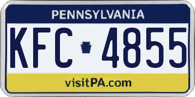 PA license plate KFC4855