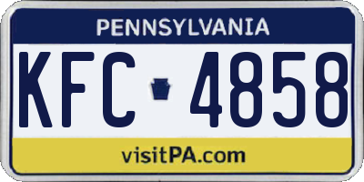 PA license plate KFC4858