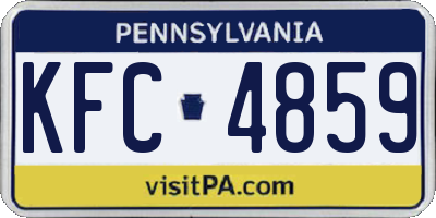 PA license plate KFC4859