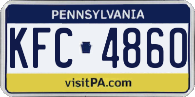 PA license plate KFC4860