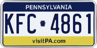 PA license plate KFC4861